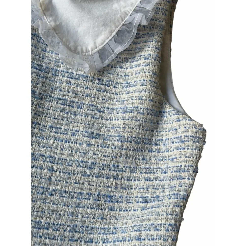 Janie and Jack‎ Tweed Collared Dress Sky Blue size 12